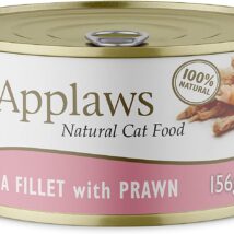 APPLAWS Natural Cat Food Tuńczyk z krewetkami – mokra karma dla kota – 156g