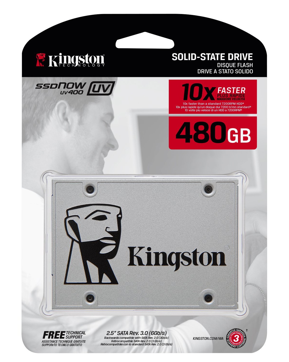 Dysk SSD Kingston SSDNow UV400 480GB - obrazek 4