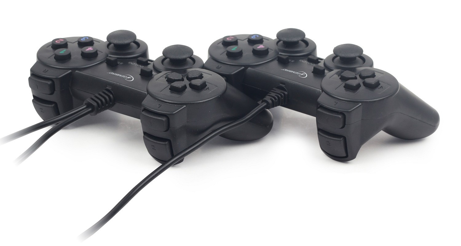 Zestaw dwóch gamepadów Gembird JPD-UDV2-01 (dual vibration) - obrazek 2
