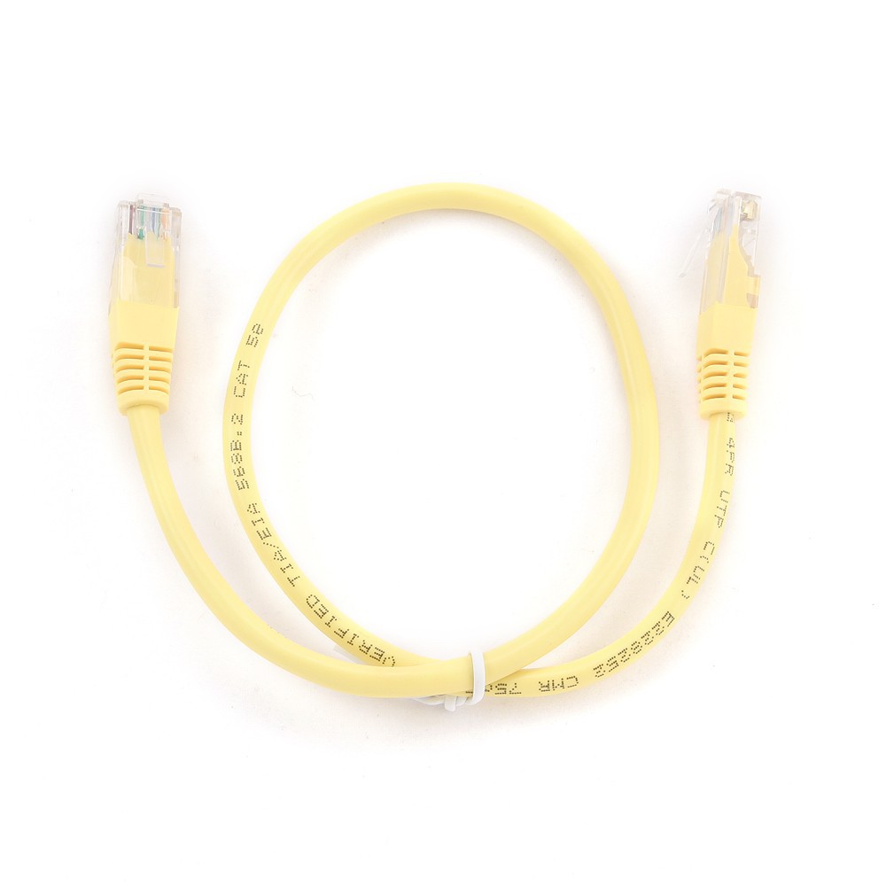 Kabel sieciowy UTP Gembird PP12-0.5M/Y kat. 5e, Patch cord RJ-45 (0,5 m) - obrazek 4