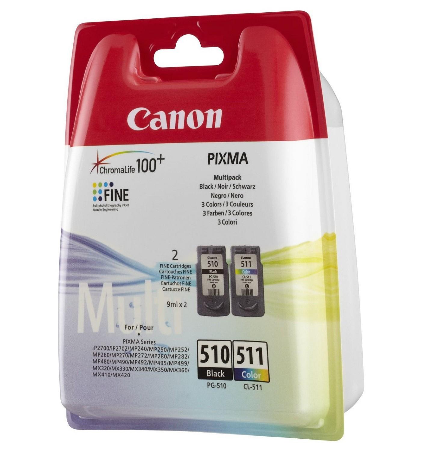 Zestaw tuszy Canon PG-510 + CL-511 C/M/Y/BK - obrazek 2
