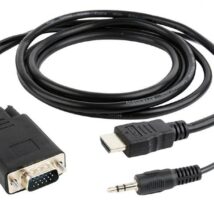 Adapter HDMI do VGA z wtykiem mini Jack 1.8m Gembird