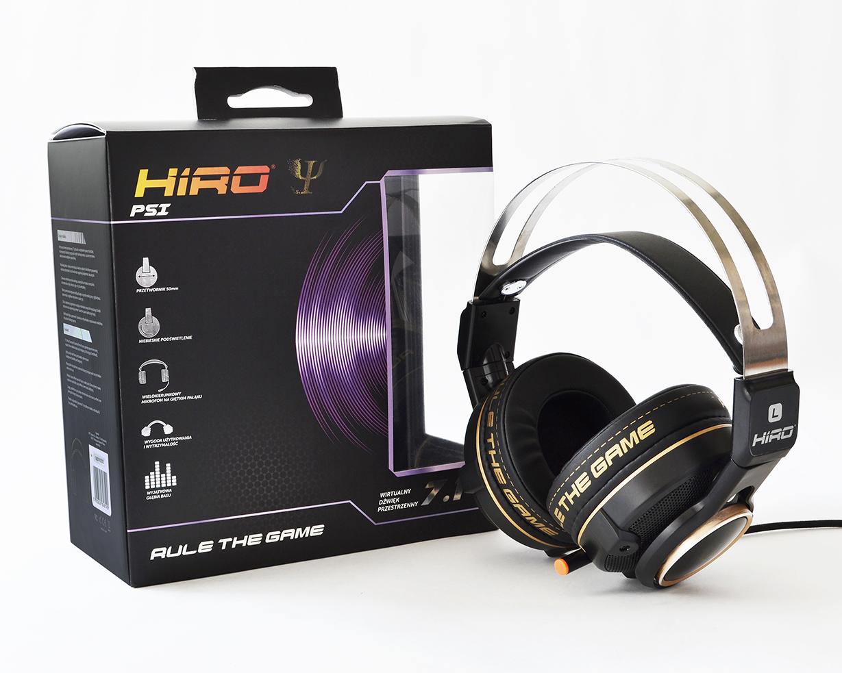 Słuchawki z mikrofonem dla graczy HIRO PSI (czarne) - obrazek 2