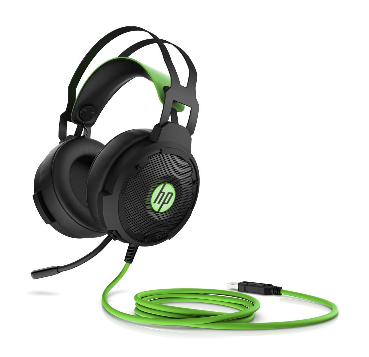Słuchawki z mikrofonem HP Pavilion 600 (czarno-zielone) - obrazek 2