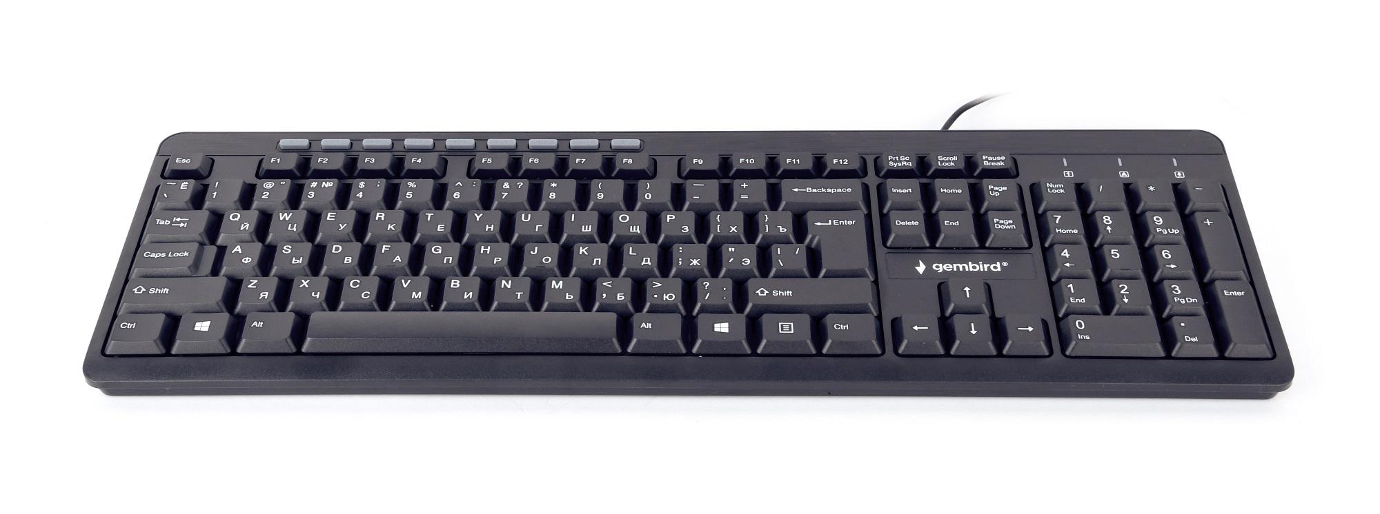 Klawiatura multimedialna USB RU Gembird (czarna) - obrazek 3