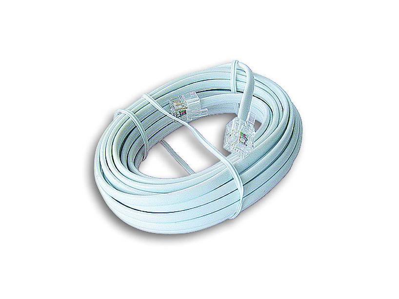 Kabel telefoniczny RJ11 6P4C Gembird 3m (biały) - obrazek 2