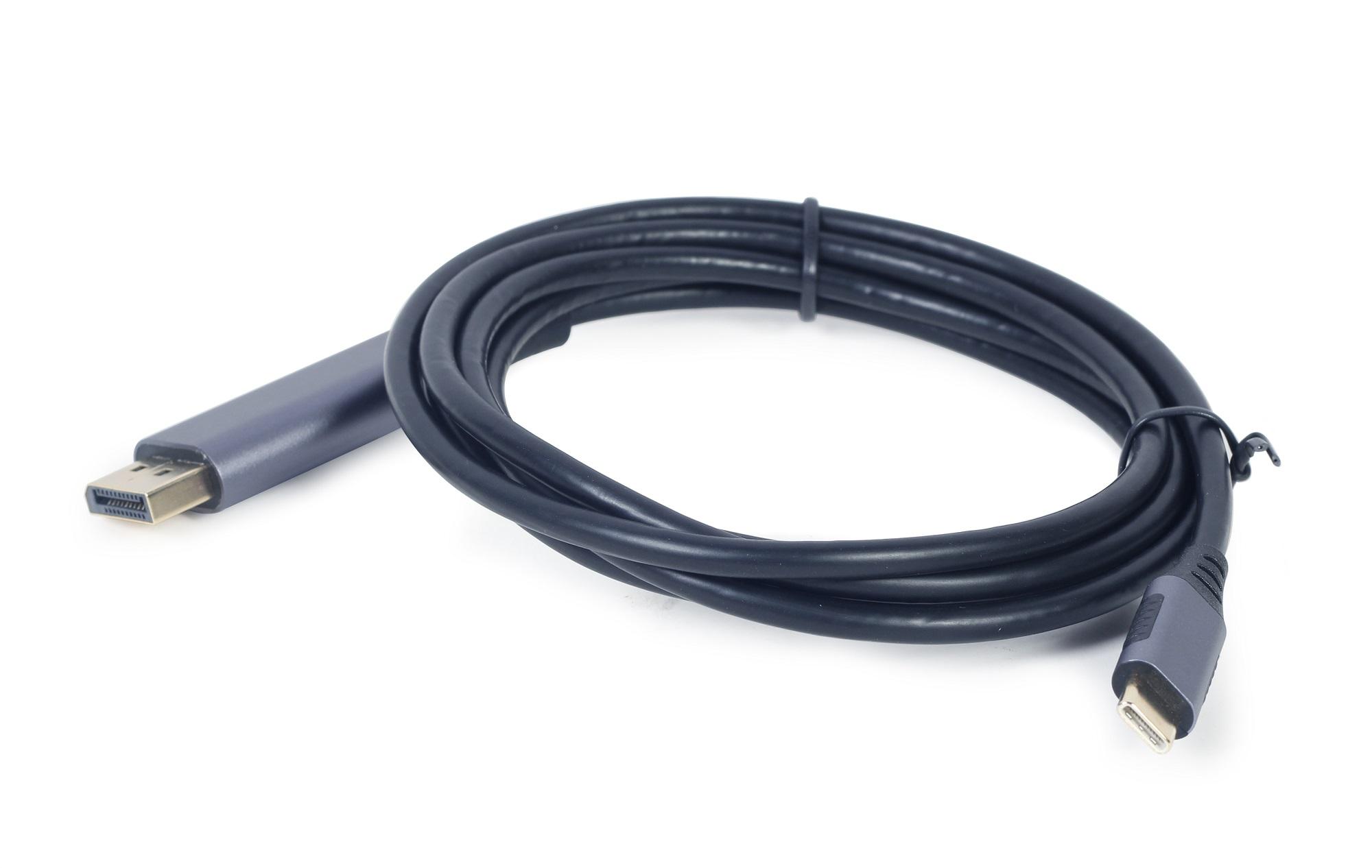 Kabel USB-C 3.0 męski do DisplayPort męski 1.8m (szary) Gembird - obrazek 2