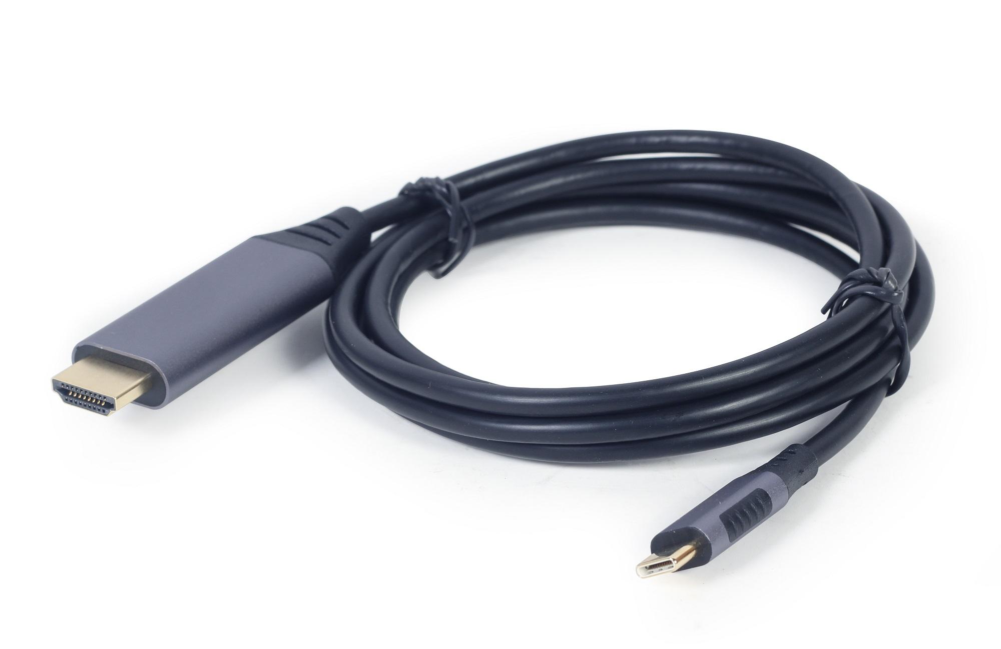 Kabel USB-C 3.0 męski do HDMI męski 1.8m (szary) Gembird - obrazek 2