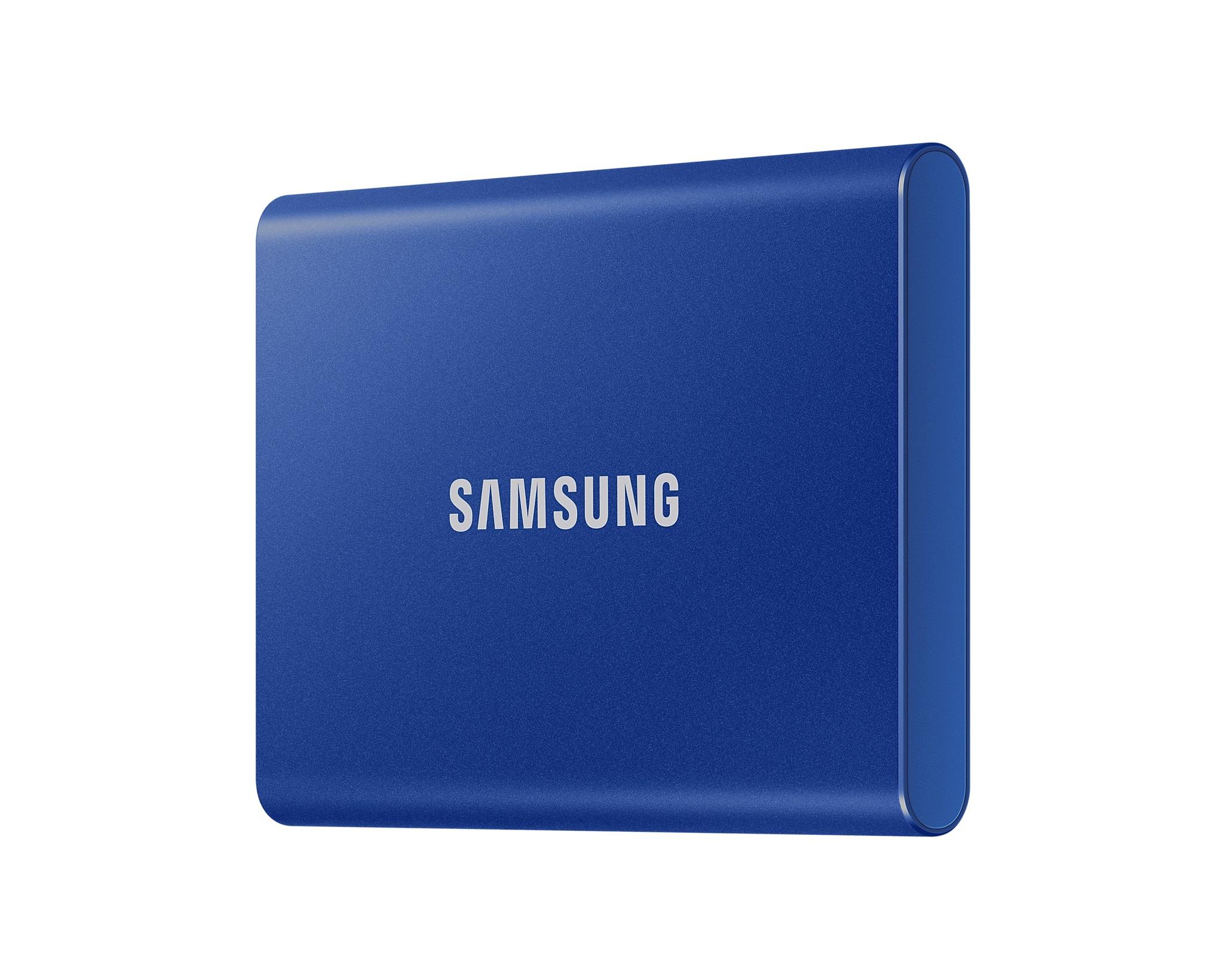 Dysk zewnętrzny SSD Samsung T7 500GB USB 3.2 (niebieski) - obrazek 3