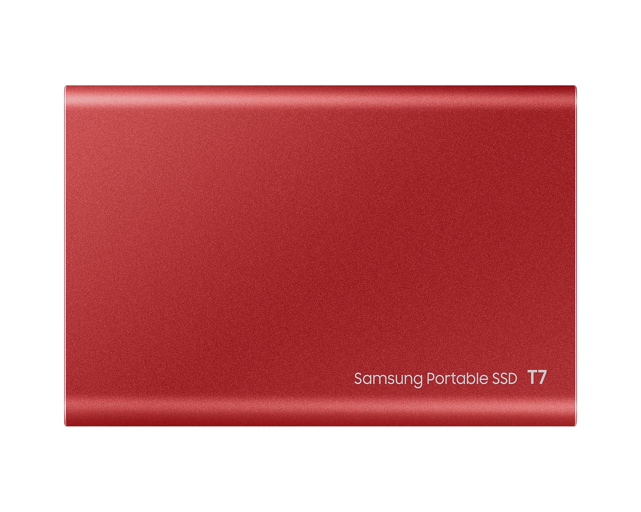 Dysk zewnętrzny SSD Samsung T7 500GB USB 3.2 (czerwony) - obrazek 3