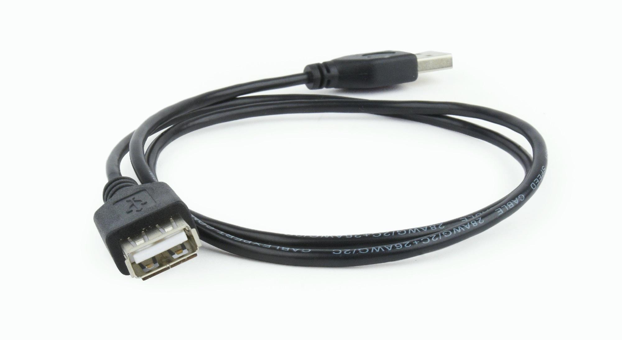 Kabel przedłużacz USB 2.0 Gembird AM-AF 0,75 m (czarny) - obrazek 2