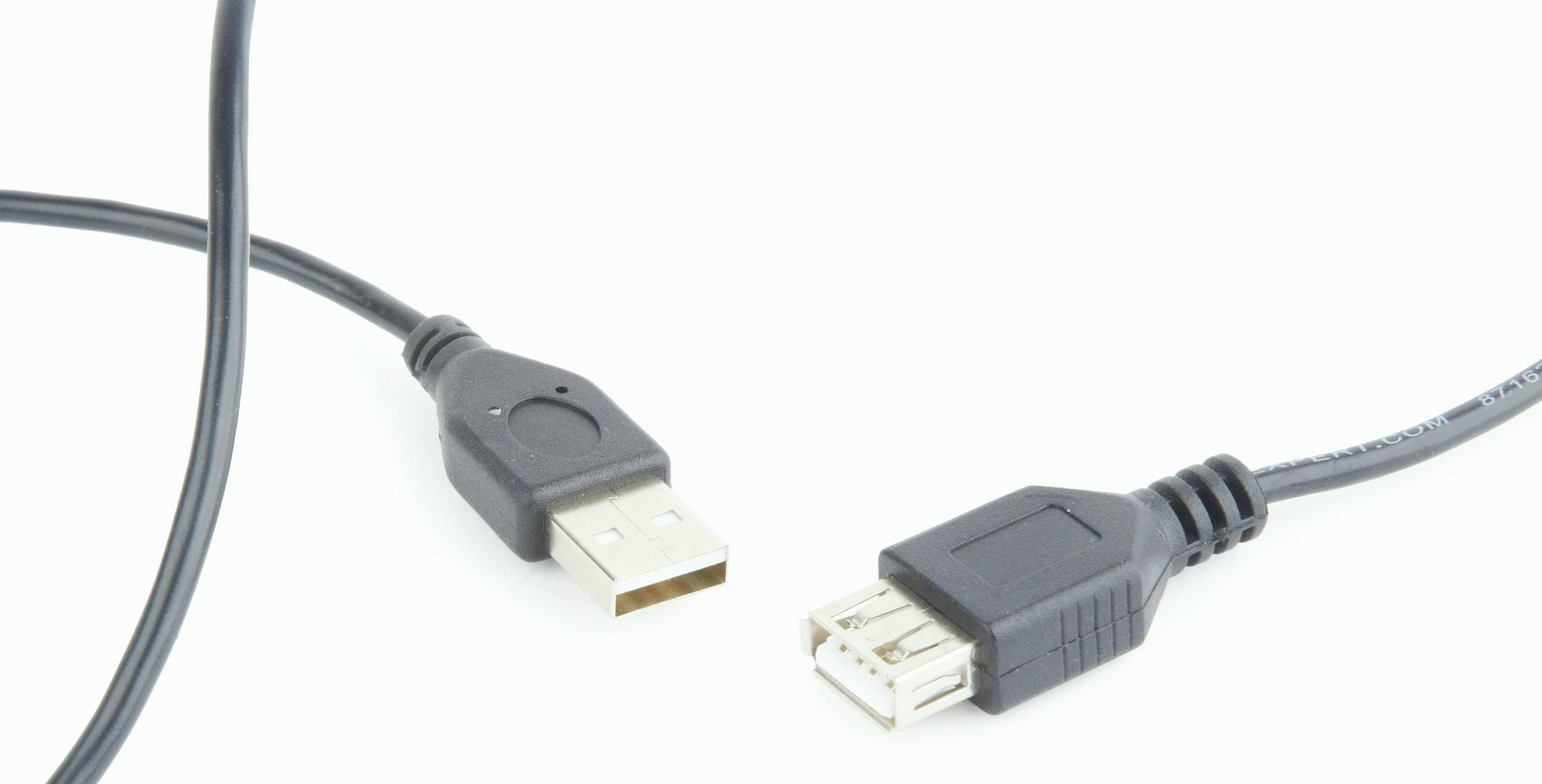 Kabel przedłużacz USB 2.0 Gembird AM-AF 0,75 m (czarny) - obrazek 3