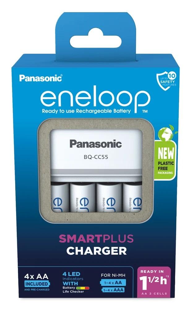 Ładowarka do akumulatorów Ni-MH Panasonic Eneloop BQ-CC55 + 4x R6/AA Eneloop 2000mAh BK-3MCDE - obrazek 2