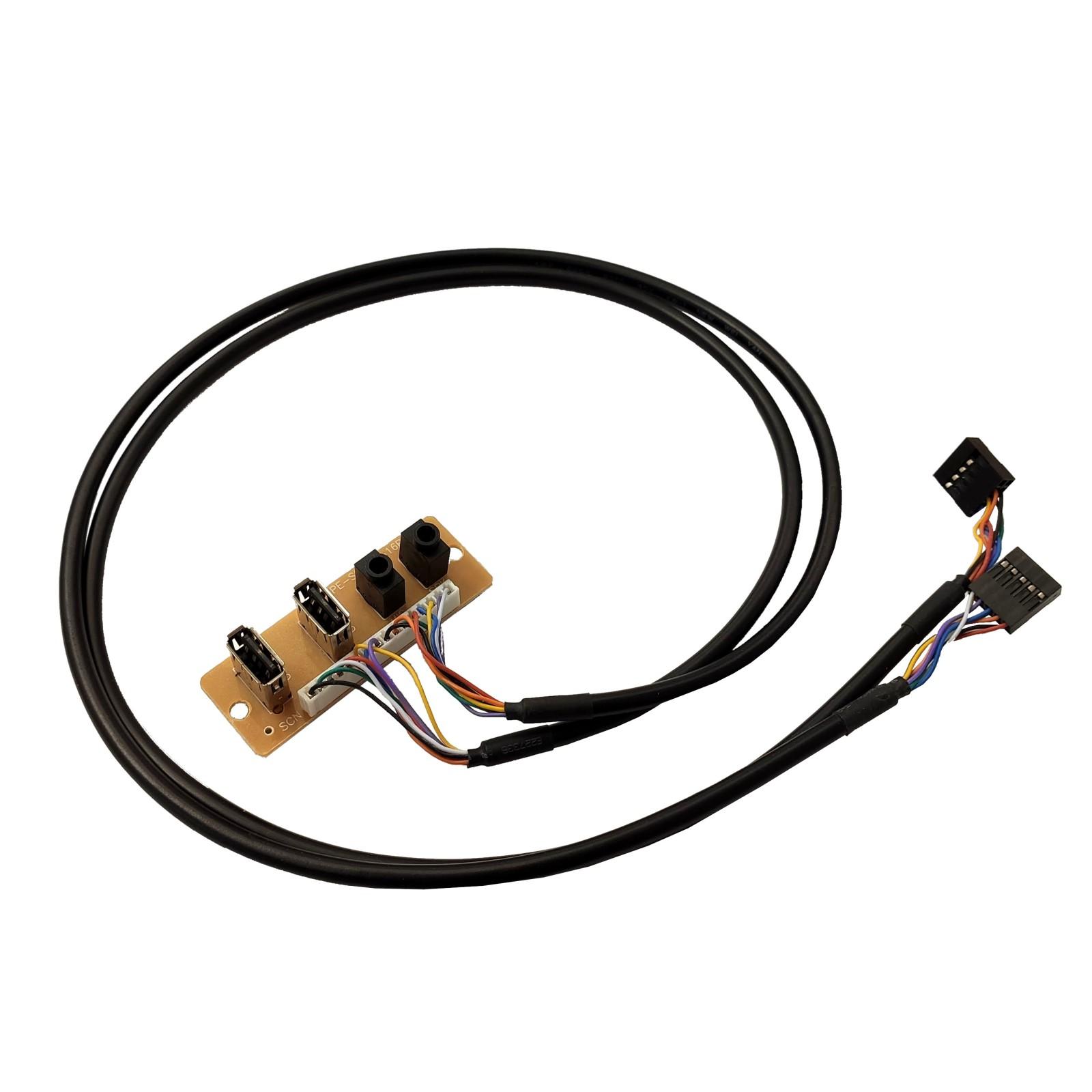 Kabel oraz frontowy panel USB 2.0 / AUDIO Akyga (0,65 m)