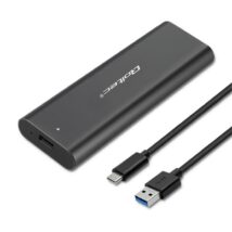 Obudowa zewnętrzna Qoltec do dysk&oacute;w M.2 SSD NVME PCI-E USB typ C Czarna