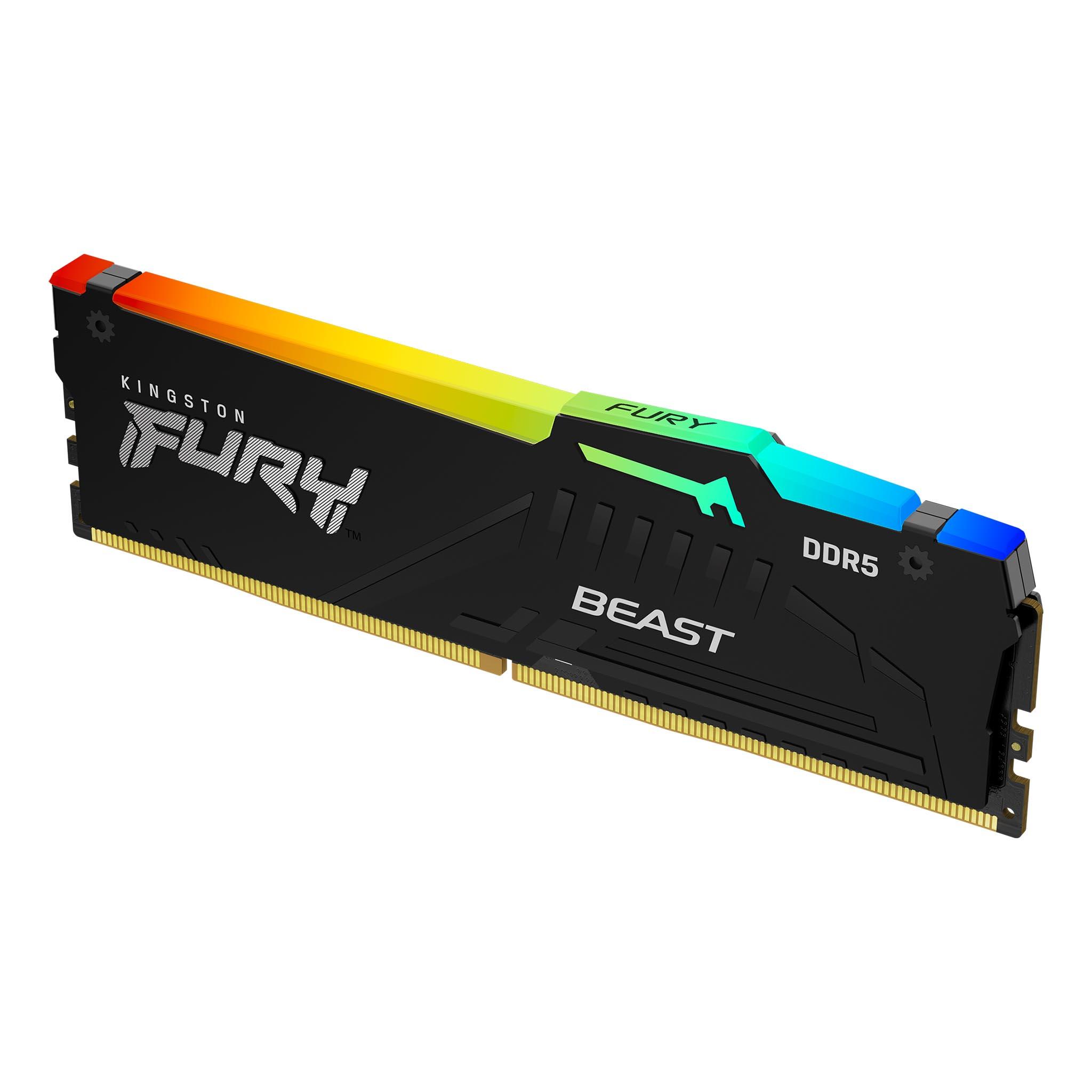 Pamięć RAM Kingston Fury Beast Black RGB 32GB DDR5 6000MHz - obrazek 2
