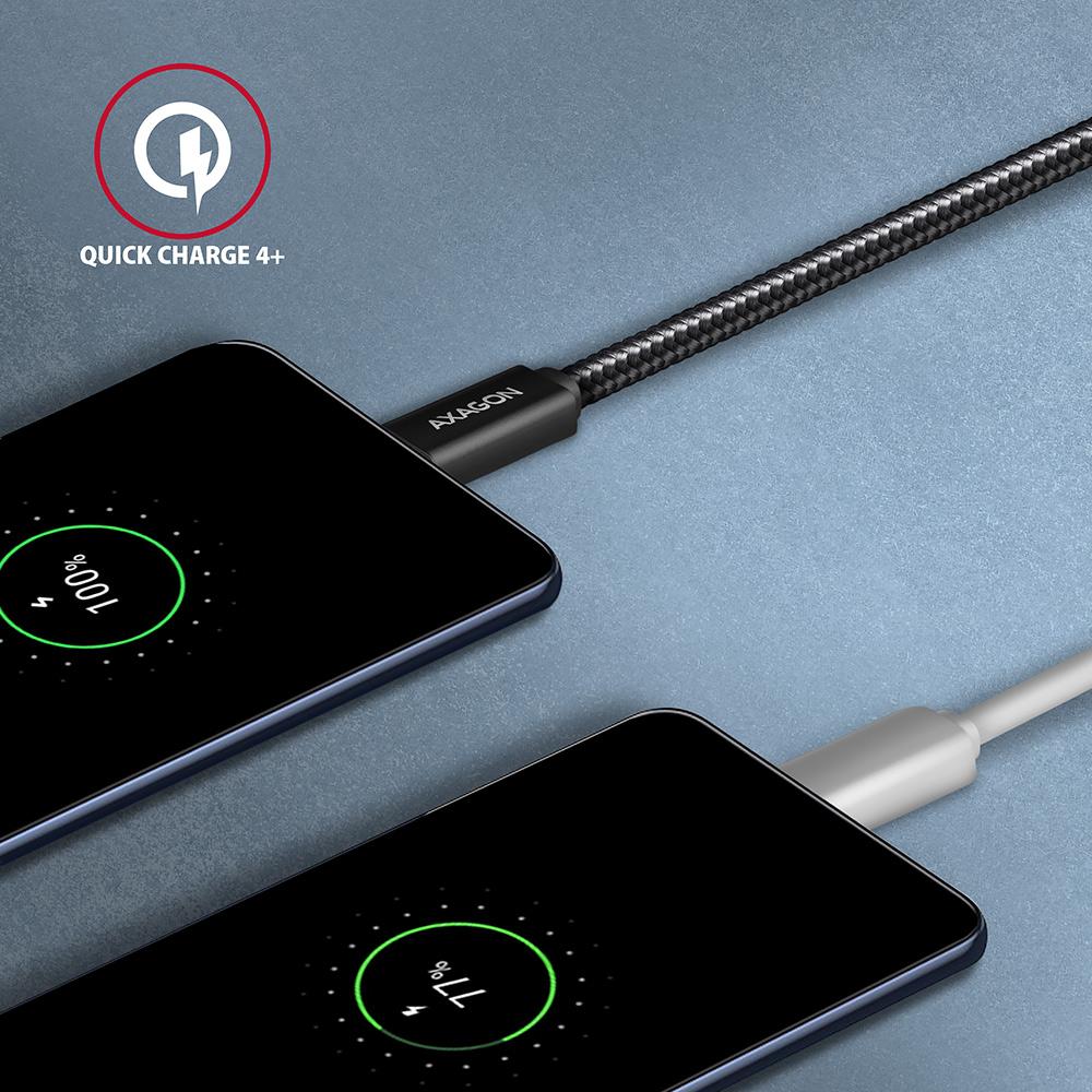 Kabel USB-C 3.2 Gen 2 PD 100W, 5A, 2m czarny Axagon - obrazek 5