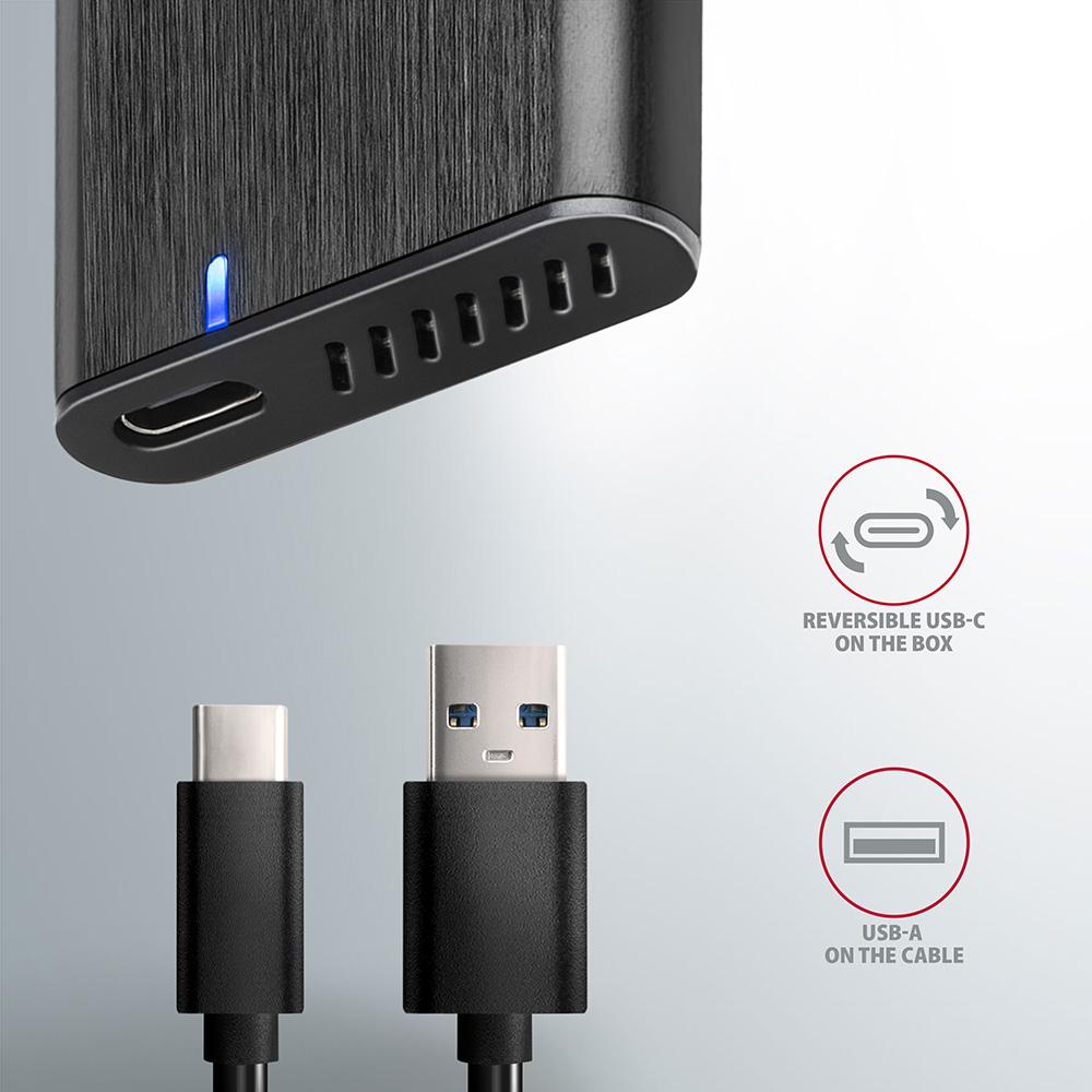Obudowa zewnętrzna Axagon do dysków M.2 SATA SSD/ USB-C 3.2 Gen2 - obrazek 6