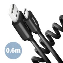 Kabel USB-C – USB-A Twister USB 2.0, 0.6m czarny Axagon