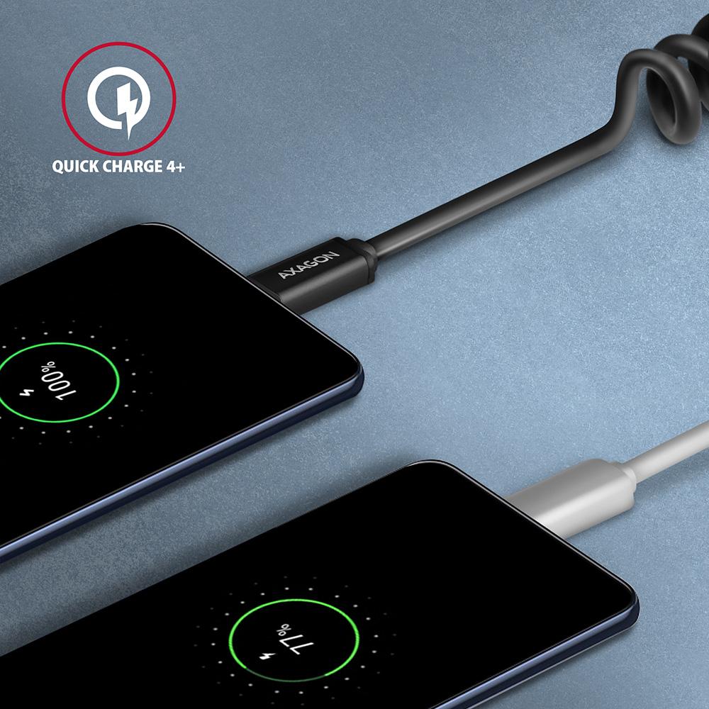 Kabel USB-C - USB-C Twister 0.6m czarny Axagon - obrazek 6