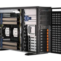 Serwer Supermicro 4208S27 GPU — TOWER 4U, 8 x SATA RAID 1,10,5, Xeon&reg; 4410T, 2 x 960GB SSD, 2 x 32GB RAM DDR5, 2 x LAN RJ45