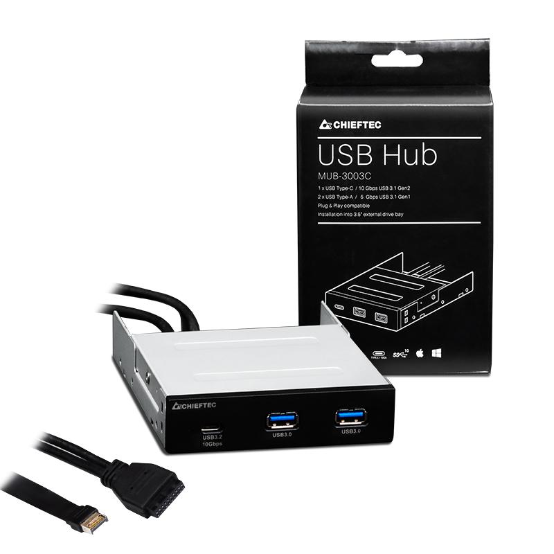 Panel Przedni Chieftec MUB-3003C 3.5" 2x USB 3.0, USB 3.2 Gen.2 Type-C - obrazek 5