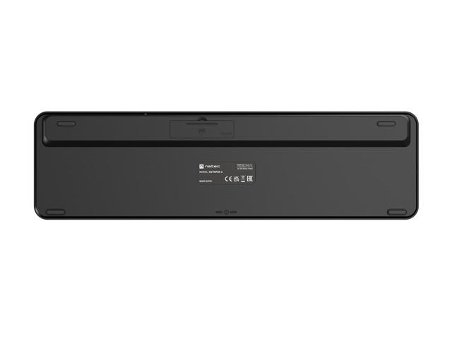 Zestaw bezprzewodowy klawiatura + mysz OCTOPUS 2, Slim&Silent, BT 5.0, 2.4 GHz, czarny - obrazek 7