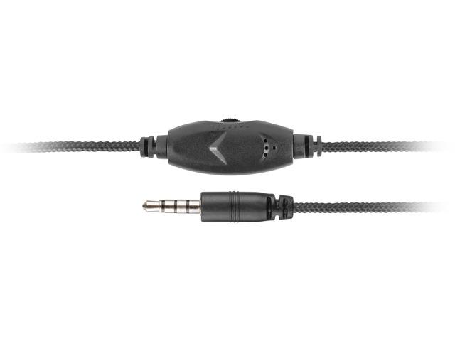 Słuchwki nauszne stereo CANARY GO z mikrofonem i regulacją, Mini Jack 3.5 mm, 2m, czarne - obrazek 5