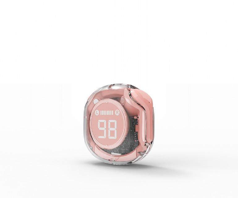 Słuchawki douszne Gembird TWST-01-PK z mikrofonem rózowe - obrazek 2