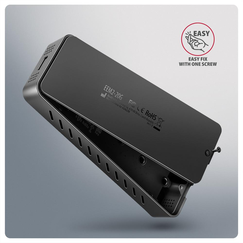 Obudowa zewnętrzna Axagon EEM2-20G do dysków M.2 NVMe / USB-C 3.2 - obrazek 2