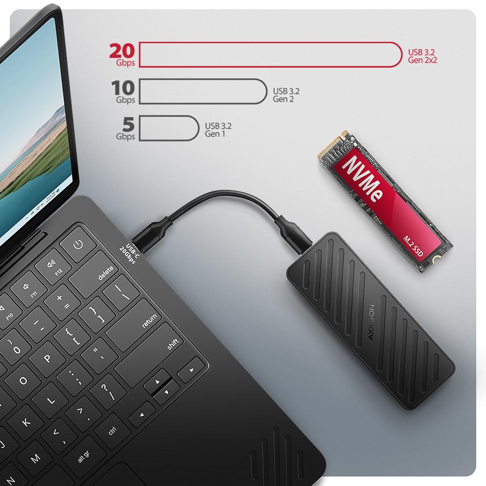 Obudowa zewnętrzna Axagon EEM2-20G do dysków M.2 NVMe / USB-C 3.2 - obrazek 5
