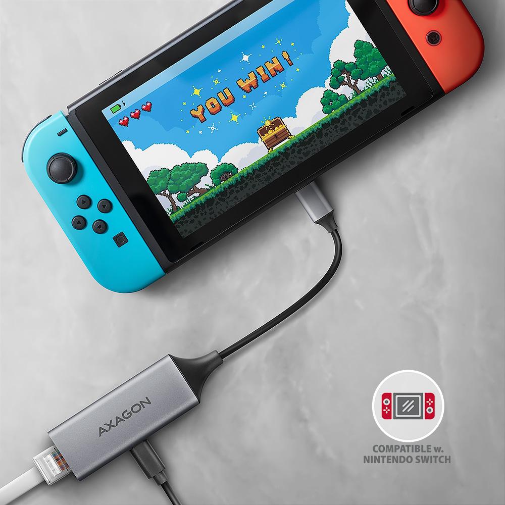 Karta sieciowa Axagon ADE-TXPD USB3.2 Gen 1 Type-C / Gigabit Ethernet 10/100/1000 - obrazek 5