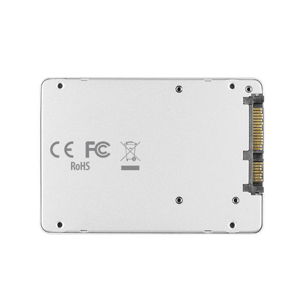 Wewnętrzna obudowa montażowa 2,5" Axagon RSS-M2SD z interfejsem SATA do dysków SSD M.2 SATA srebrna - obrazek 4