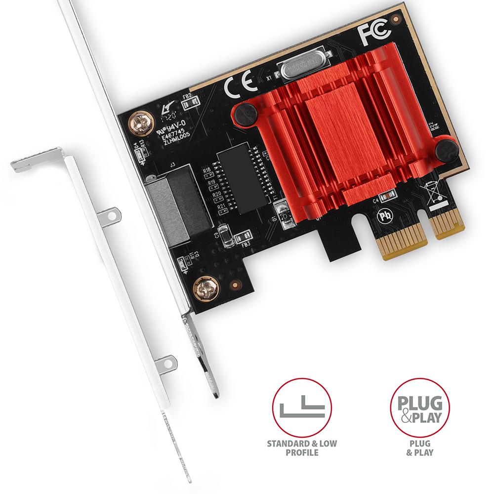 Karta sieciowa Axagon PCEE-GIX PCIe Gigabit Ethernet RJ-45 - obrazek 3