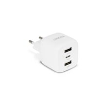 Ładowarka sieciowa GaN Dicota 2x USB-A 1x USB-C 32W biała