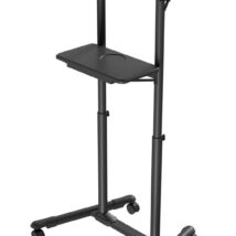 Stojak mobilny z k&oacute;łkami z regulacją wysokości czarny Gembird