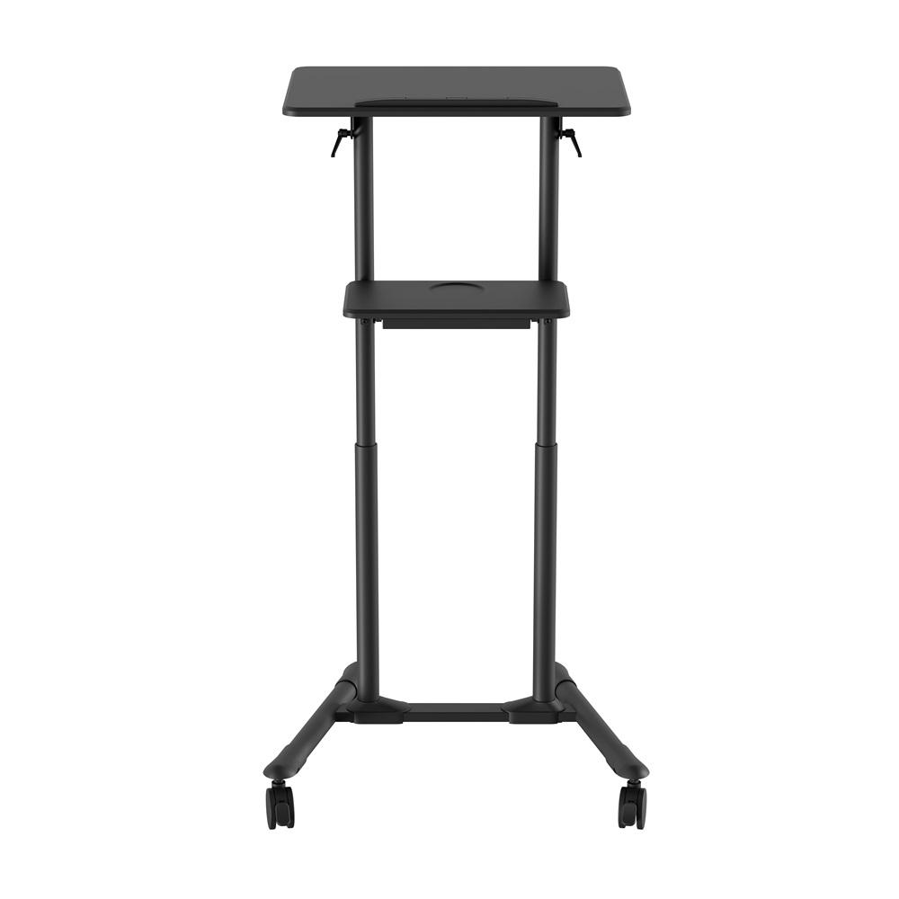 Stojak mobilny z kółkami z regulacją wysokości czarny Gembird - obrazek 3