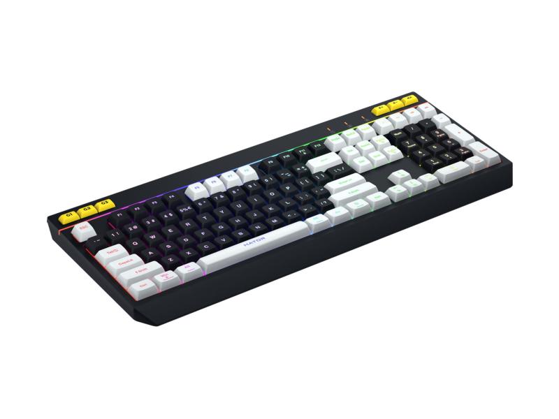 Klawiatura dla graczy Hator Icefall czarna membranowa klawisze czarno-białe - obrazek 2