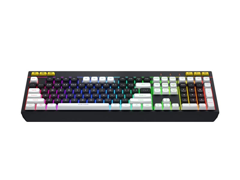 Klawiatura dla graczy Hator Icefall czarna membranowa klawisze czarno-białe - obrazek 3