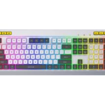 Klawiatura dla graczy Hator Icefall biała membranowa (klawisze czarno-białe)