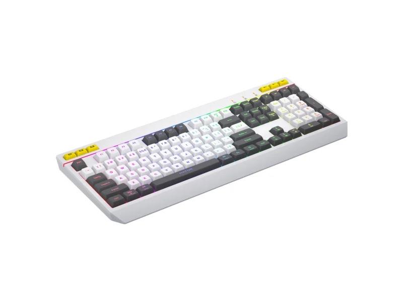 Klawiatura dla graczy Hator Icefall biała membranowa (klawisze czarno-białe) - obrazek 3