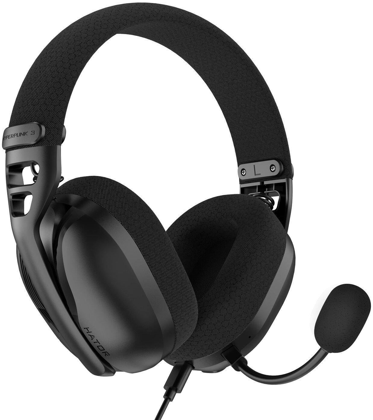 Słuchawki dla graczy Hator Hyperpunk 3 USB czarne - obrazek 3