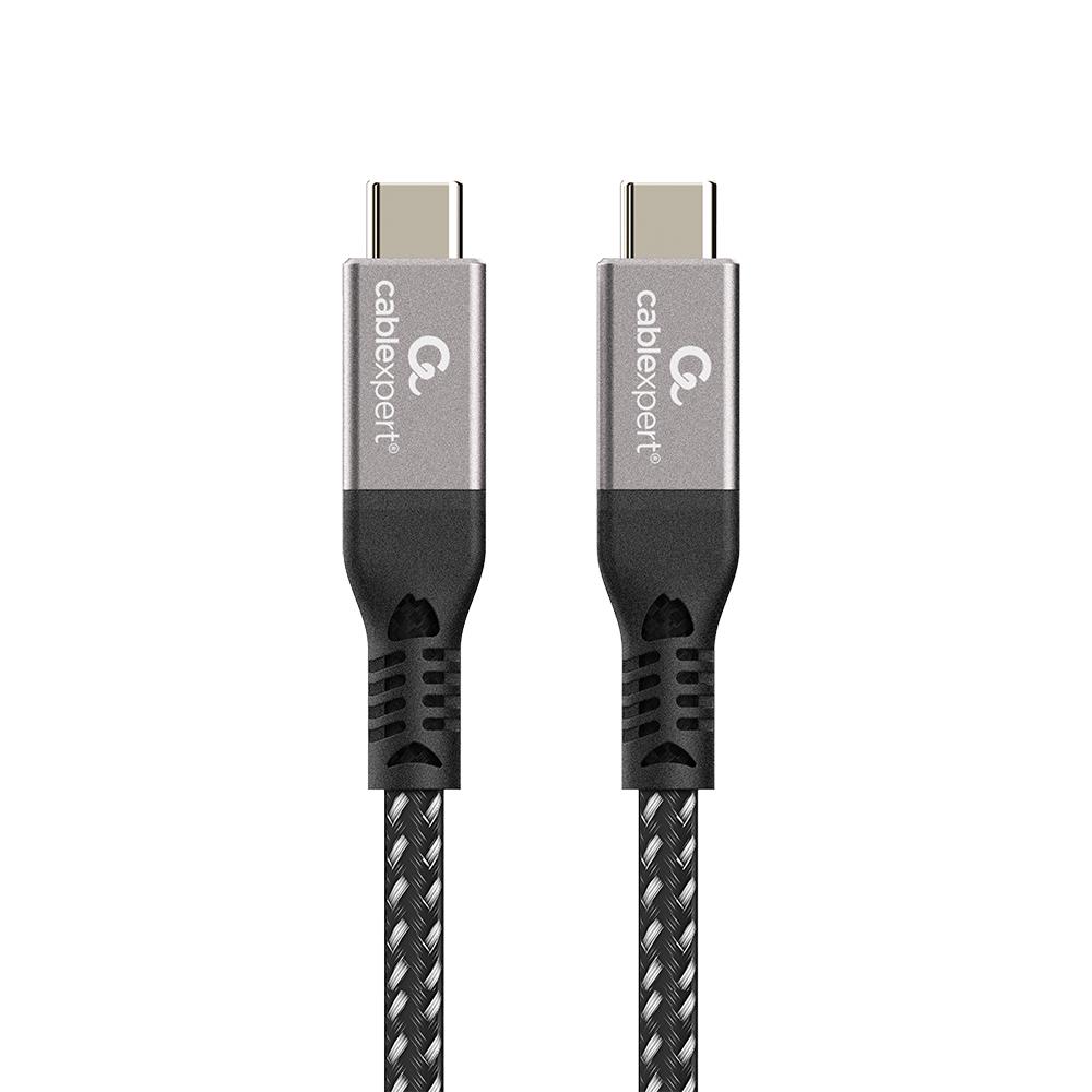 Kabel USB 4 typu C Power Delivery (PD) do ładowania i transmisji danych 1.5 m czarny Gembird - obrazek 2