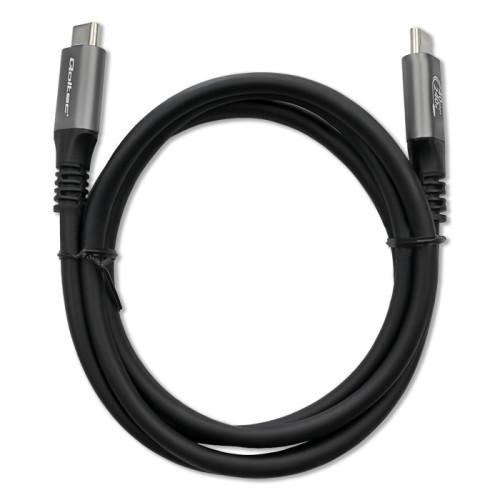 Kabel USB-C Qoltec PD 240W USB4 Thunderbolt 3/4 4K 40Gb/s 1m czarny - obrazek 3