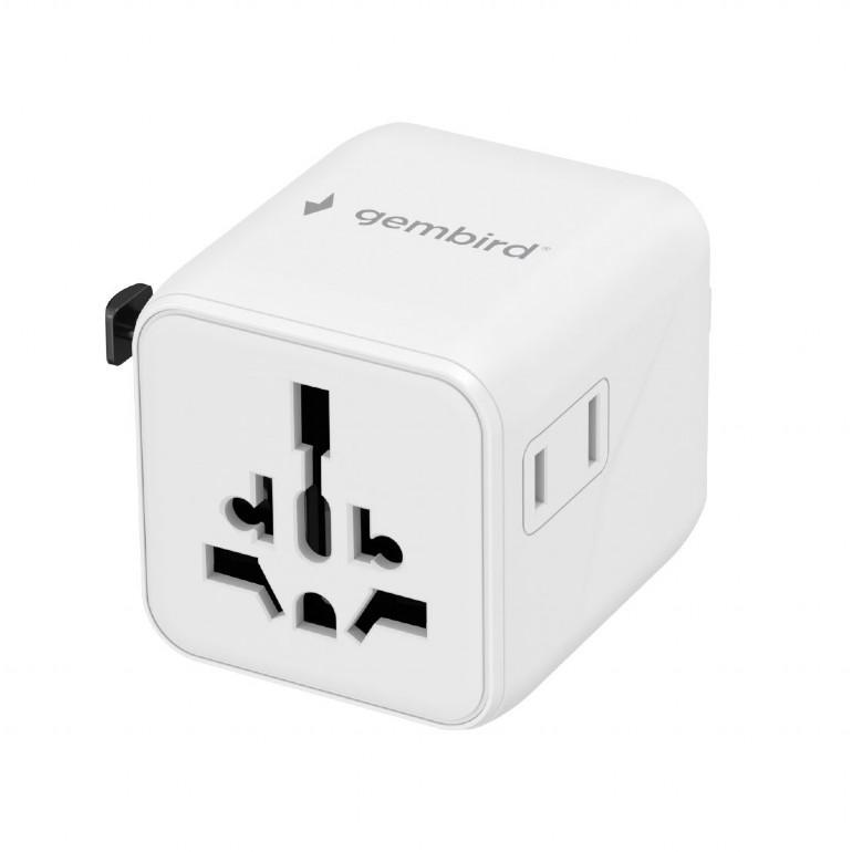 Uniwersalny adapter zasilania Gembird TPA-INT-01-W wtyk US,UK,EU,AU - gniazdo uniwersalne - obrazek 5