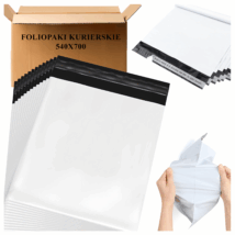 Foliopaki Kurierskie XXL Białe 540×700 50szt Grube Koperty Foliowe Foliopak