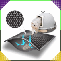 Mata Wycieraczka Podkładka Czarna pod Kuwetę dla Kota na Żwirek XXL 45×60