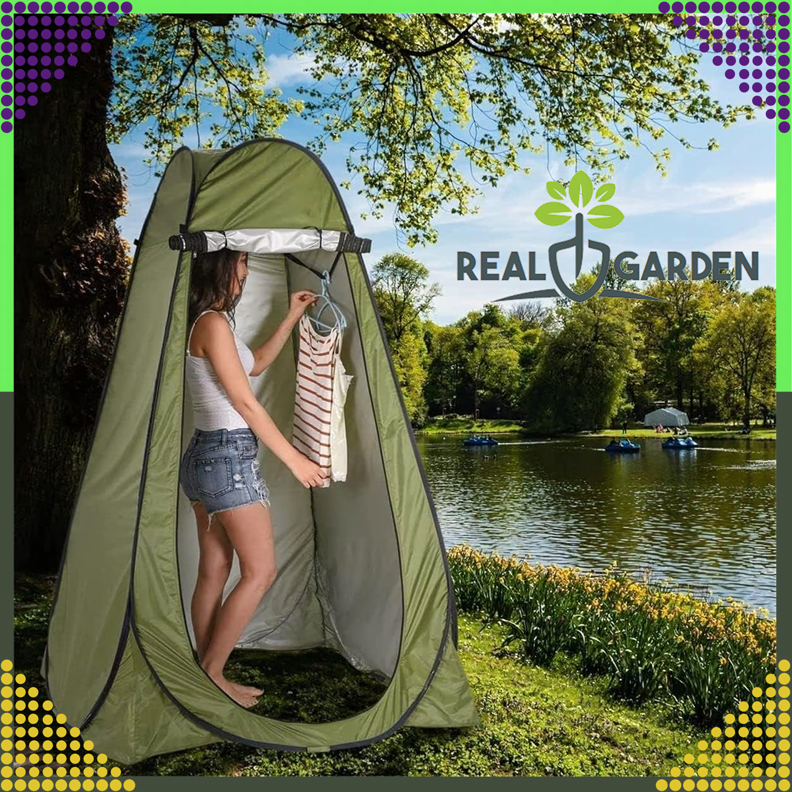 Namiot Składany Plażowy Przebieralnia Prysznic Toaleta Wc Turystyczny - obrazek 3