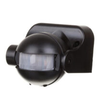 Czujnik ruchu 180 stopni natynkowy IP44 zasięg 12m czarny 15318