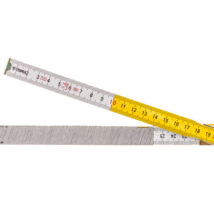 Miara składana drewniana 1 m, biało-żółta